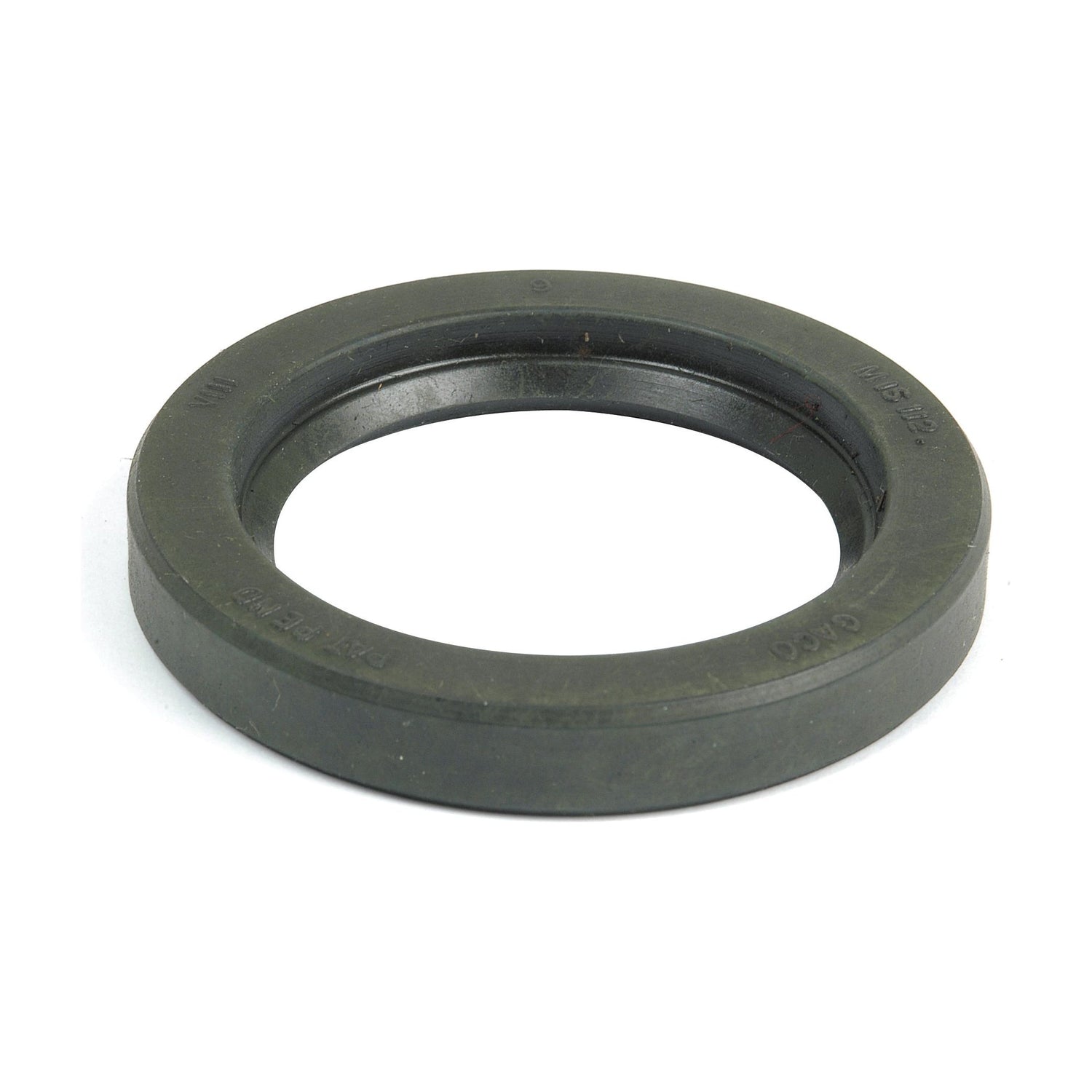 The Sparex Imperial Rotary Shaft Seal, part number S.58714, is a circular black rubber gasket measuring 1 3/4'' x 2 1/2'' x 3/8'' with a hole in the center, designed for sealing applications.