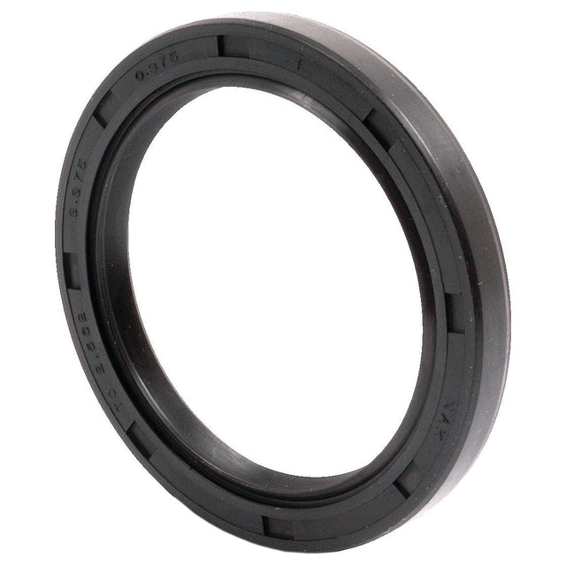 The Sparex Imperial Rotary Shaft Seal (Sparex Part No. S.57775) is a black rubber seal with a circular shape, textured inner edge, and single lip design, measuring 1 9/16'' x 3 3/8'' x 3/8''. It is perfect for Imperial Rotary Shaft Seal applications and ideal for Case IH machinery.