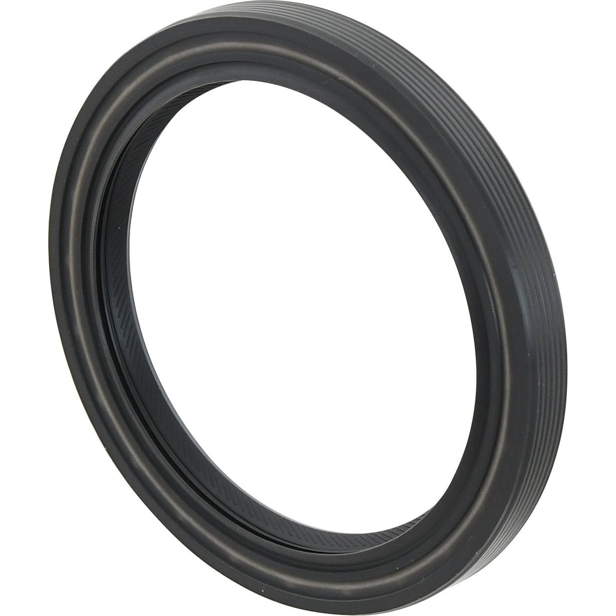 A black rubber oil seal ring with a ridged outer surface, ideal for applications such as Case IH International Harvester or Ford New Holland models. This is the Sparex Imperial Rotary Shaft Seal, measuring 2 15/16'' x 3 3/4'' x 3/8'', Part No. S.66314.