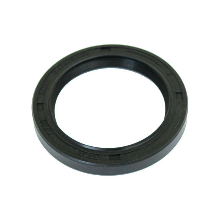 A black Viton rubber oil seal with ridged edges and a circular shape, perfect for use as the Sparex Imperial Rotary Shaft Seal, part number S.40352 (dimensions 2 1/4'' x 3'' x 3/8'').