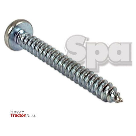 Close-up image of a single Imperial Self Tapping Pan Head Screw, No.6x3/4'' (BS2470) with a flat head and a threaded body. The background includes partially visible text and an Imperial Screws logo with the Sparex brand name.