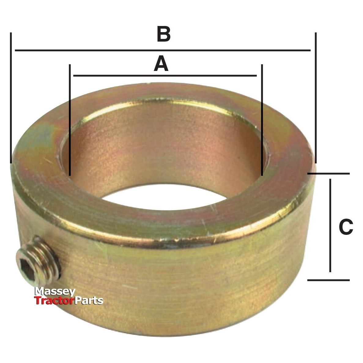 Imperial Shaft Locking Collar, ID: 1 1/8", OD: 1 3/4", Height: 13/16". - S.100 - Farming Parts