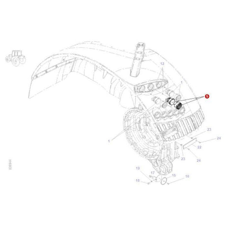 Indicator Rear - G737900020070 - Massey Tractor Parts