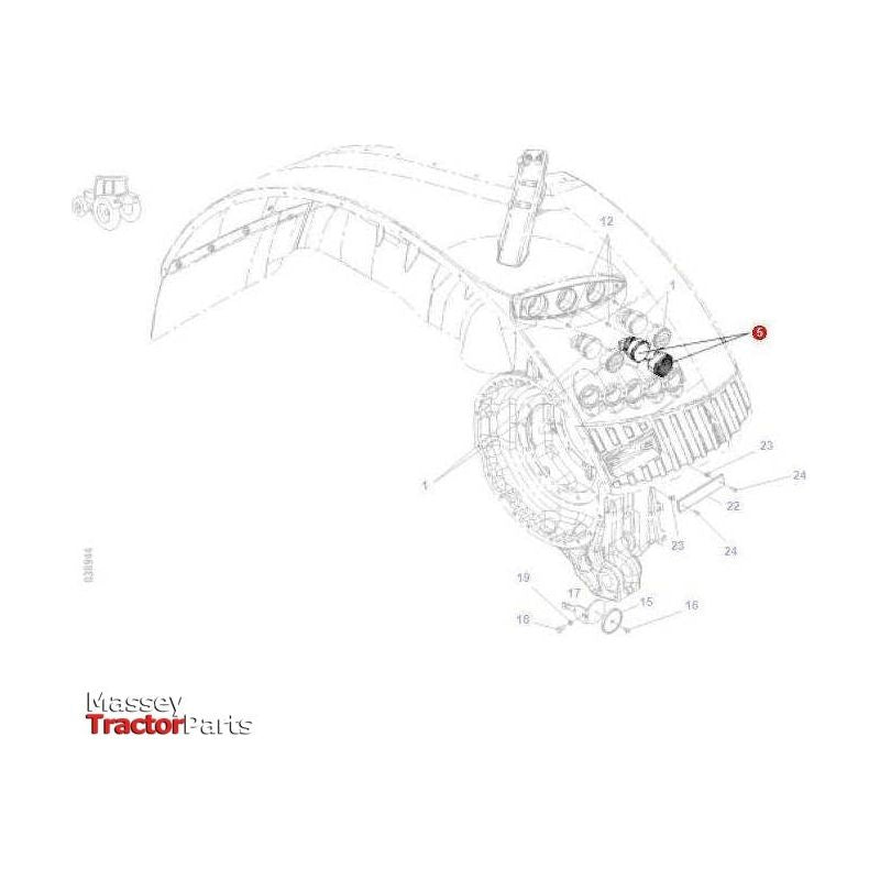 Fendt Indicator Rear - G737900020070 | OEM | Fendt parts | Rear Lights-Fendt-Farming Parts,Lighting & Electrical Accessories,Rear Lights,Tractor Parts,Vehicle Lighting