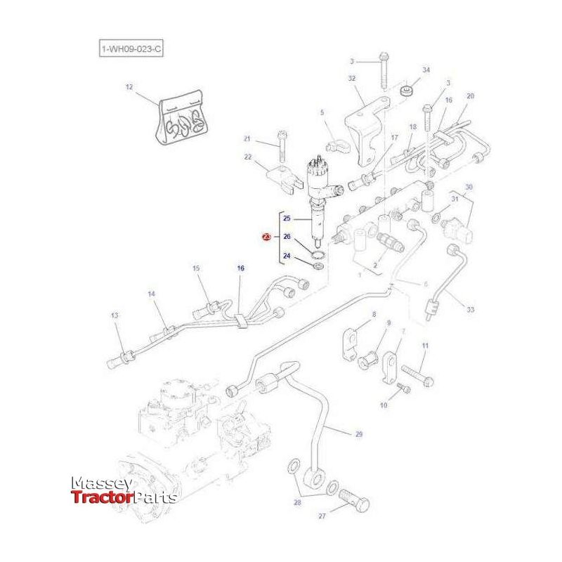 Massey Ferguson Injector Nozzle - 4226787M1 | OEM | Massey Ferguson parts | Injectors-Massey Ferguson-Engine & Filters,Farming Parts,Fuel Delivery Parts,Injectors & Nozzles,Nozzles,Tractor Parts