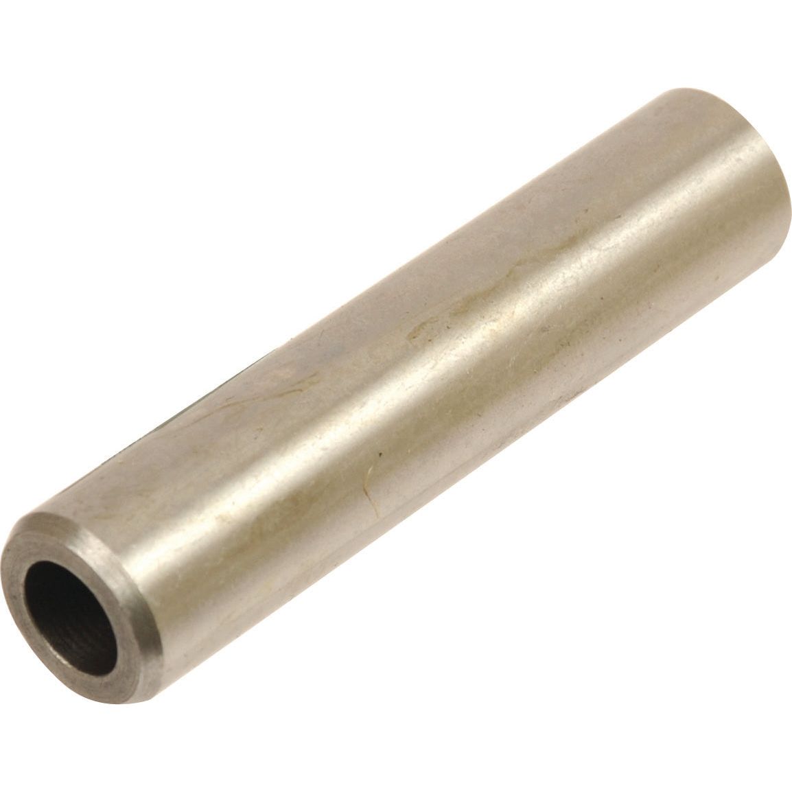 An Inlet Valve Guide, Sparex Part No. S.67349 by Sparex, is a cylindrical metal tube with a hollow center, featuring a smooth exterior and open ends, akin to those found in Massey Ferguson's innovative designs.