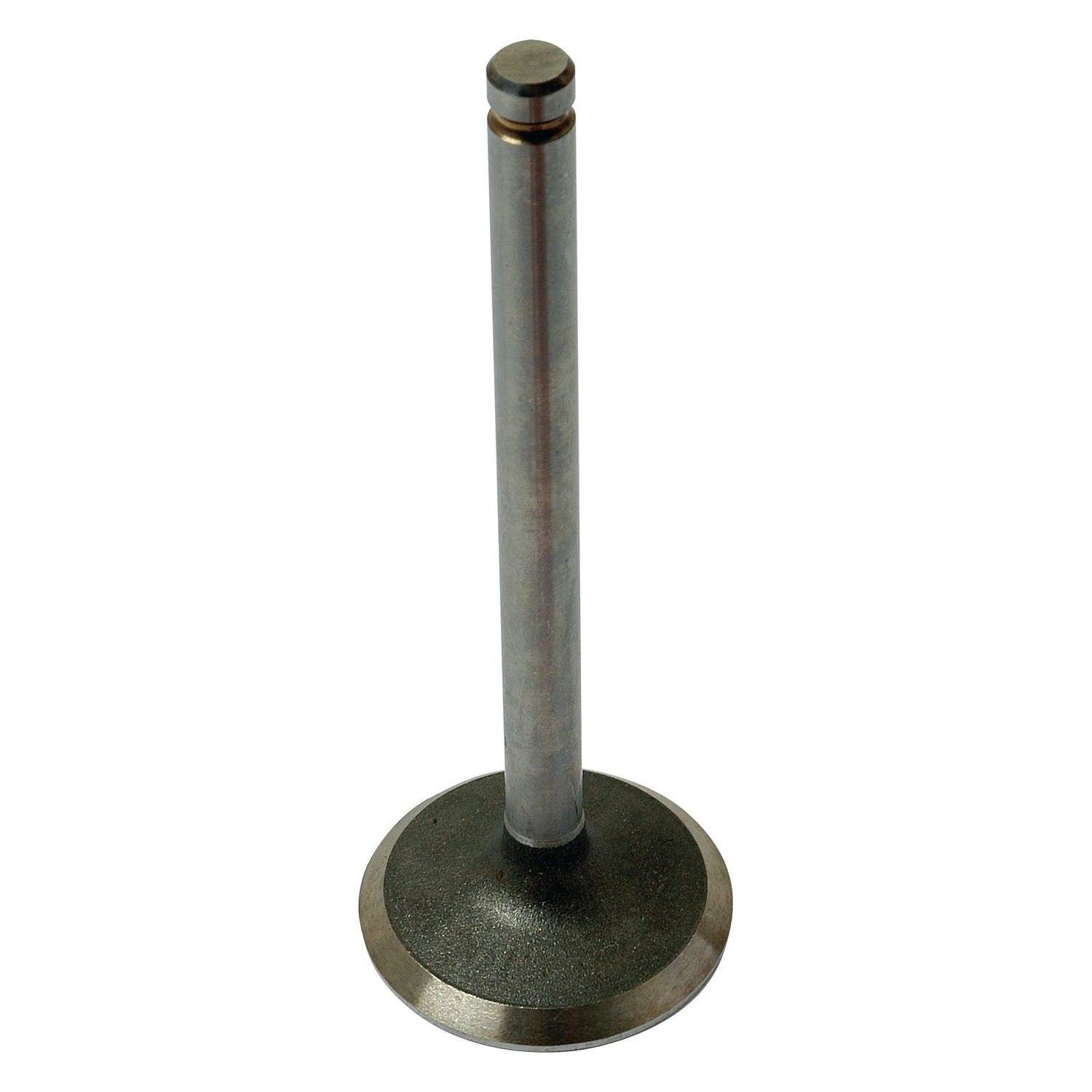 A metal engine inlet valve, the Sparex Inlet Valve (Part No. S.41747), stands upright with a circular base and a cylindrical stem, reminiscent of those used in Perkins engines and Massey Ferguson tractors.