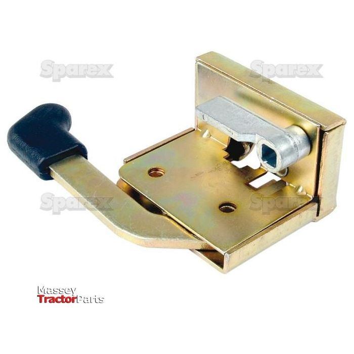 An Inner Door Handle RH with a black handle, gold-toned base, and silver locking mechanism. The image features the "Sparex" logo and "Massey Tractor Parts" text on a white background, suitable for Case IH machinery. This is Sparex Part No.S.20932.