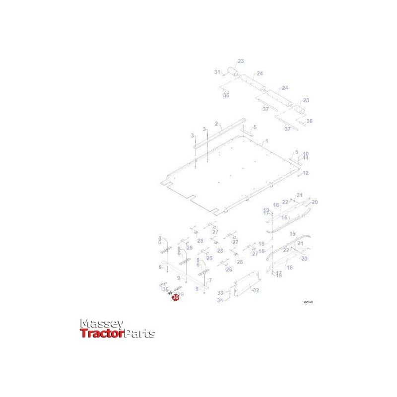 Inner Link - D42354800 | OEM |  parts | Drive Chain & Components-Massey Ferguson-Combine,Farming Parts,Harvesting & Cutting,Machinery Parts,Tractor Parts