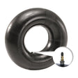 A Sparex black rubber inner tube, designed for tyre sizes 13.6/12 - 28, 340/85-28, and 380/70-28, featuring a close-up inset of its TR218-A straight valve stem to emphasize its compatibility with both air and water applications.