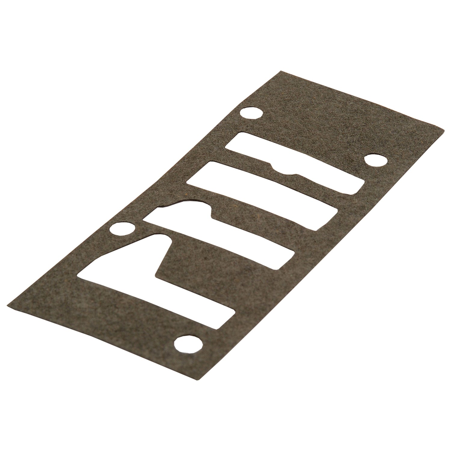 Introducing the Input Housing Gasket | Sparex Part No.S.61853 by Sparex, a brownish rectangular gasket with multiple cut-outs and four circular holes, designed specifically for the Massey Ferguson Multi Power Housing.
