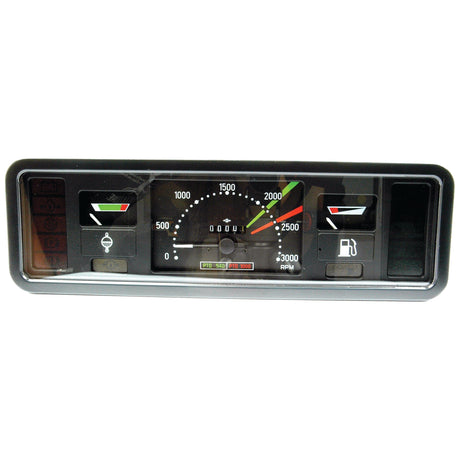 The Sparex Instrument Panel (Part No. S.62258) features analog dials for RPM, fuel levels, and battery voltage, complemented by various indicator lights on the dashboard display, embodying both style and functionality.