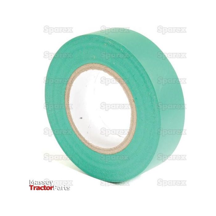A roll of green Sparex insulation tape, 19mm wide and 20 meters long, with "Massey Tractor Parts" text in the background (Agripak 2 pcs.) | Sparex Part No. S.4508.