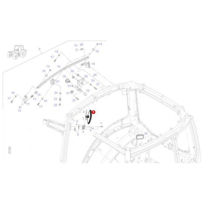 Interior Mirror - G931812100010 - Massey Tractor Parts