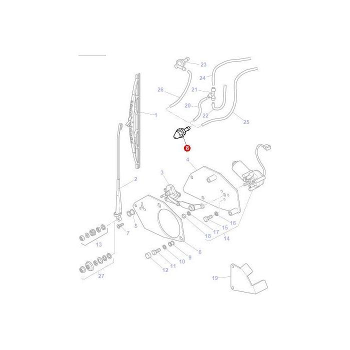 Jet Windscreen Wash - 3389664M1 - Massey Tractor Parts