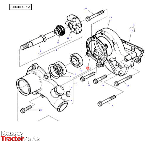 Massey Ferguson Joint - 4222457M1 | OEM | Massey Ferguson parts | Gaskets-Massey Ferguson-Cooling Parts,Engine & Filters,Farming Parts,Thermostats,Tractor Parts,Water Pump Repair & Adaptor Kits,Water Pumps & Repair Kits