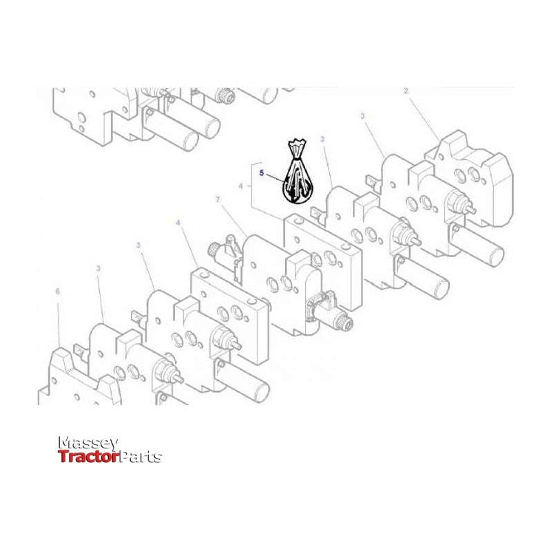 Massey Ferguson Joint Kit Auxiliary Distributor - 3907028M91 | OEM | Massey Ferguson parts | Tractor Spool Valves-Massey Ferguson-Farming Parts,Hydraulic Couplings,Hydraulics,Seal Kits,Tractor Parts