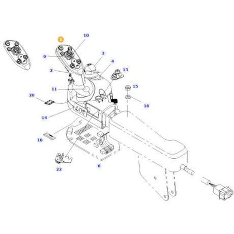 Joystick Switch - F725970160050 - Massey Tractor Parts