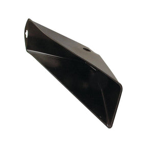 The Knapsack Hood (Sparex Part No. S.52446) by Sparex is a black, angled scoop made from either plastic or metal, featuring a flat back and a cutout for hanging, perfect for use with Sparex products.