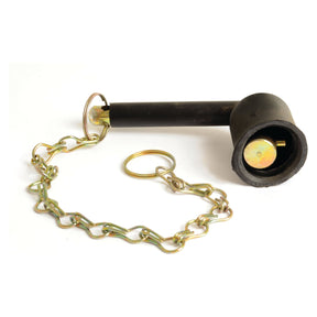 A Key for Battery Cut Off Switch from Sparex, featuring a chain attachment, is used for securing trailer couplings. Tariff Code: 4912764.