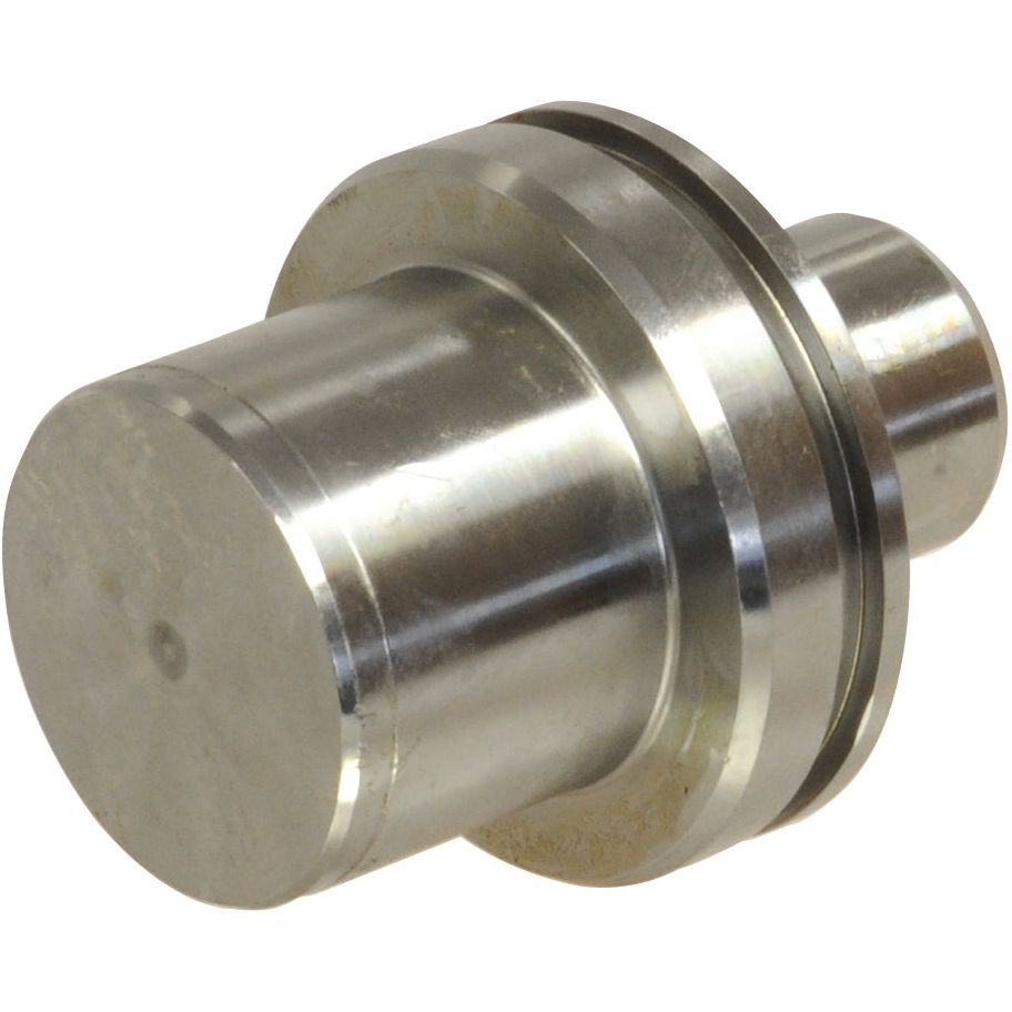 Image of the King Pin - S.42641 from Sparex, a cylindrical metal component with a wider base and narrower top, featuring two groove lines near the top, possibly useful in conjunction with metric tools.