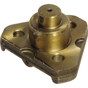 A close-up view of a bronze triangular mechanical component with three mounting holes and a central cylindrical protrusion, identified as King Pin - S.7719 by Sparex.