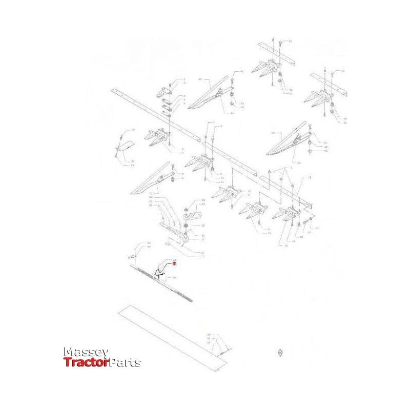 Massey Ferguson Knife Section - D44100000 | OEM | Massey Ferguson parts | Knife-Massey Ferguson-Combine,Farming Parts,Harvesting & Cutting,Knife,Knife Sections,Machinery Parts,Tools,Tractor Parts,Workshop