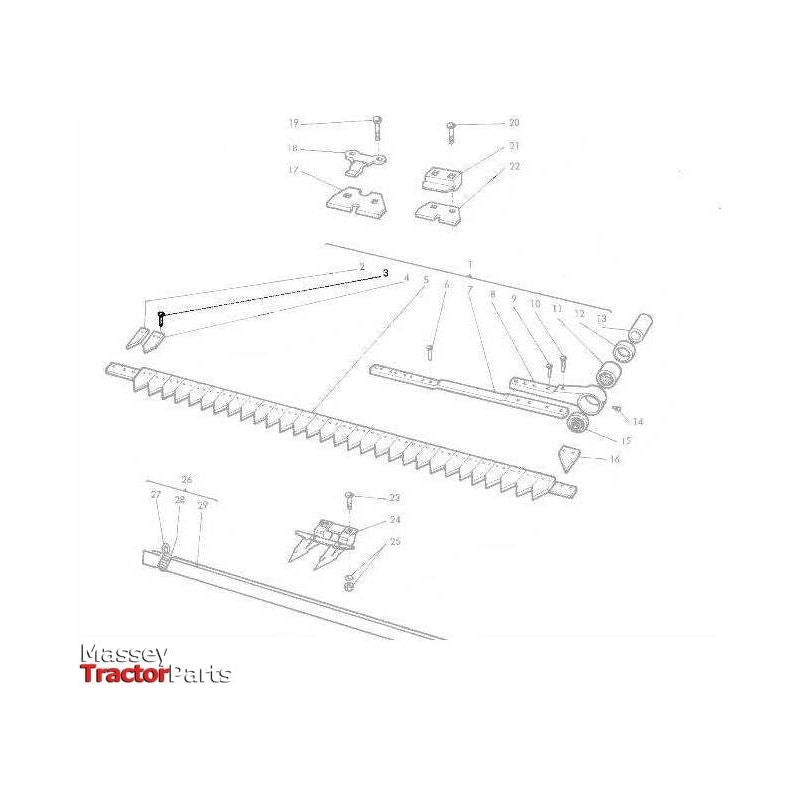 Massey Ferguson Knife Section Rivet - 391493X1 | OEM | Massey Ferguson parts | Knife-Massey Ferguson-Combine,Farming Parts,Harvesting & Cutting,Knife,Knife Section Fasteners,Knife Sections,Machinery Parts,Tools,Tractor Parts,Workshop