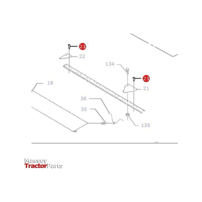 Massey Ferguson Knife Section Rivet - D41306100 | OEM | Massey Ferguson parts | Knife-Massey Ferguson-Combine,Farming Parts,Harvesting & Cutting,Knife,Knife Section Fasteners,Knife Sections,Machinery Parts,Tools,Tractor Parts,Workshop