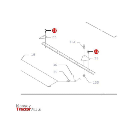Massey Ferguson Knife Section Rivet - D41306100 | OEM | Massey Ferguson parts | Knife-Massey Ferguson-Combine,Farming Parts,Harvesting & Cutting,Knife,Knife Section Fasteners,Knife Sections,Machinery Parts,Tools,Tractor Parts,Workshop