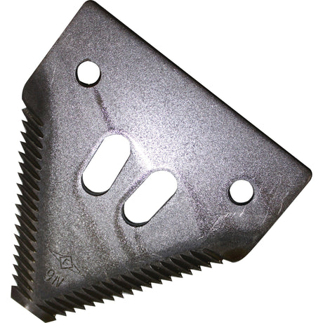 Knife section - over serrated -  80x76x2.75mm -  Hole⌀15mm -  Hole centres  51mm - Replacement forSchumacher
 - S.78429 - Massey Tractor Parts