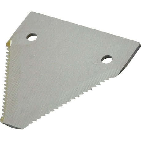 Knife section - over serrated -  83x76x2.75mm -  Hole⌀18mm -  Hole centres  51mm - Replacement forClaas
 - S.78422 - Farming Parts