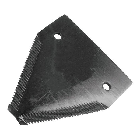 Knife section - over serrated -  83x76x2.75mm -  Hole⌀19mm -  Hole centres  52mm - Replacement forNew Holland
 - S.78433 - Farming Parts