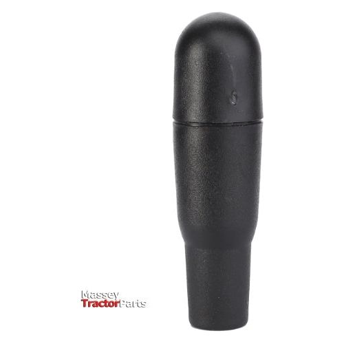 A black rubber gear shift knob, designed for the Massey Ferguson 300 Series, is shown against a white background. The text "Massey Tractor Parts" is visible at the bottom left corner. This product is officially named Massey Ferguson - Knob Hand Lever - 3595259M1 and is brought to you by the AGCO brand.