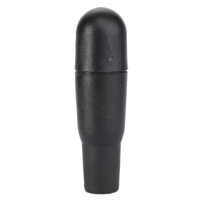 A black, cylindrical plastic object with a rounded top and a slightly textured surface, reminiscent of the durable design found in AGCO's Massey Ferguson - Knob Hand Lever - 3595259M1 from the 300 Series tractors.
