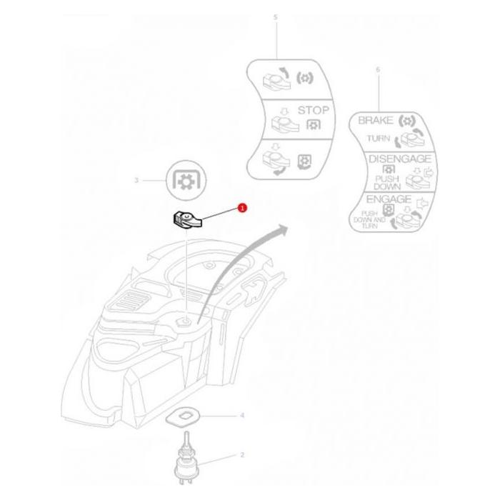 Knob PTO Switch - 4273225M2 - Massey Tractor Parts