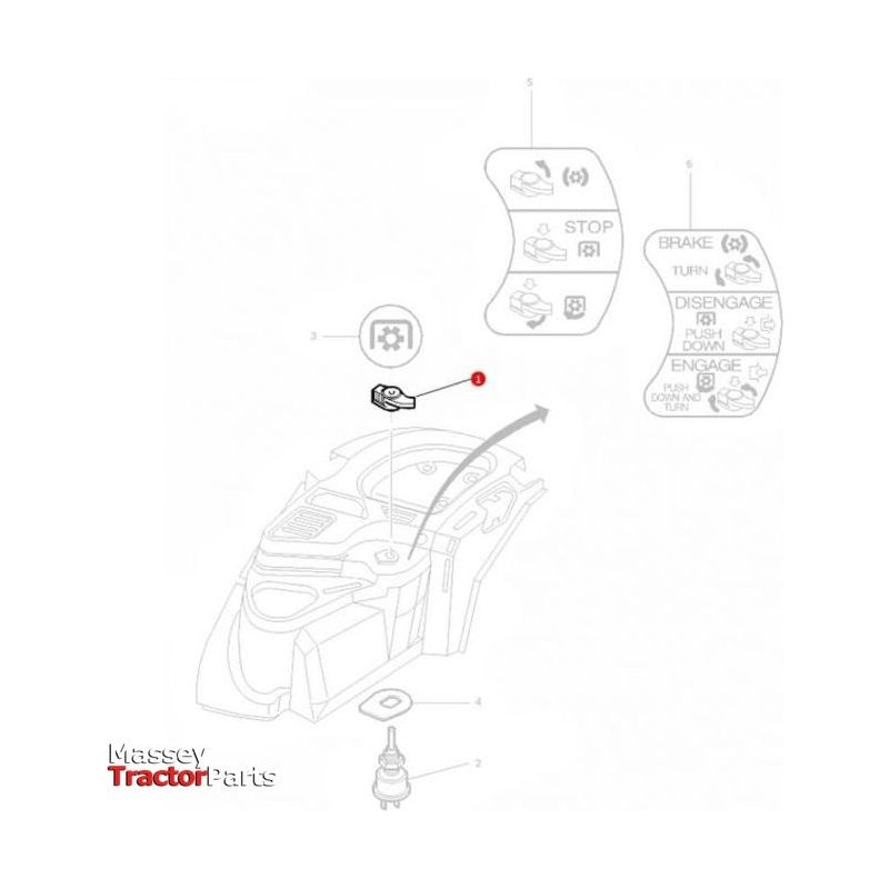 Massey Ferguson Knob PTO Switch - 4273225M2 | OEM | Massey Ferguson parts | Instrument Panels-Massey Ferguson-Cut Off Switches,Farming Parts,Lighting & Electrical Accessories,Switches & Sensors,Tractor Parts