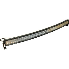 The Sparex LED Curved Work Light Bar, S.119437, measuring 1344mm and offering 22080 Lumens Raw with a voltage range of 10-30V, features multiple small lights in a single row, comes with mounting brackets at each end and includes a power cable with a DT Connector for high-intensity illumination.