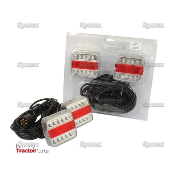 LED Lighting Set, Function: 4, Brake / Tail / Indicator / Number Plate, Cable length:7.5M, 12V
 - S.25387 - Farming Parts
