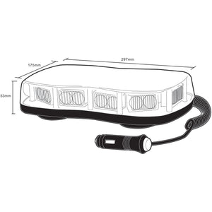 LED Micro Hazard Light, Interference: Class 3, Function: Single Flash, Double Flash, 12-24V
 - S.113209 - Farming Parts