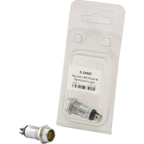 A packaged Sparex LED Panel and Dashboard Light (Agripak 1pc., S.20980) with the light component removed and placed in front of the unopened package.