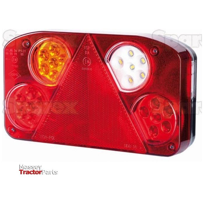 LED Rear Combination Light, Function: 6, Brake / Tail / Indicator / Fog / Reverse / Number Plate, LH, 12-24V
 - S.113380 - Farming Parts
