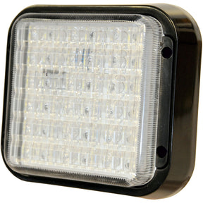 Close-up of the Sparex LED Reversing Light RH & LH, 10-30V - S.113389, featuring a black outer casing and a grid of small, clear bulbs in the center, suitable for various lighting needs.
