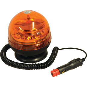 Sparex LED Rotating Beacon (Amber), with a magnetic base, coiled cord, car adapter plug, and ECE Rating Reg 65. Interference Class 3, suitable for 12-24V - S.114414.