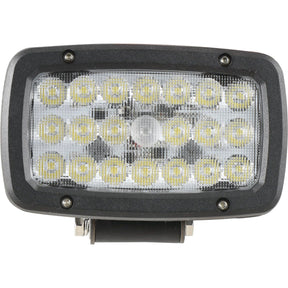 The Sparex LED Work Light (Class 3, 6600 Lumens Raw, 10-30V - S.151854) is a rectangular light with a black frame, featuring an array of 16 small circular bulbs arranged in a flood beam grid pattern. It is mounted on a flat surface and boasts an IP6K9K rating.