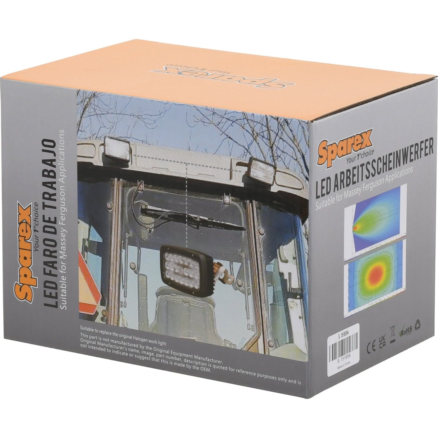 LED Work Light, Interference: Class 3, 6600 Lumens Raw, 10-30V ()
 - S.151854 - Farming Parts