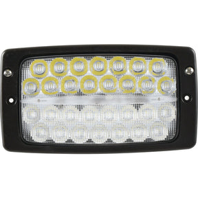 The Sparex LED Roof Work Light, S.152147, comes with a sleek black frame and features two rows of circular yellow LEDs on top and two rows of circular white LEDs on the bottom. With an IP6K9K rating, this 9900 lumens light ensures durability and reliability in various conditions, providing robust performance at 10-30V.