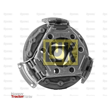 Image of a Sparex branded Clutch Cover Assembly - S.145209 with a pressed steel cover for a tractor, featuring the Massey Tractor Parts logo at the bottom left corner.