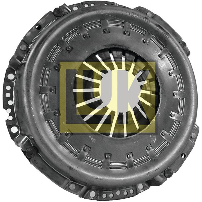 The Clutch Cover Assembly - S.145255 from Sparex features a circular metal design with several openings around its edge, showcasing the LuK logo prominently in the center.
