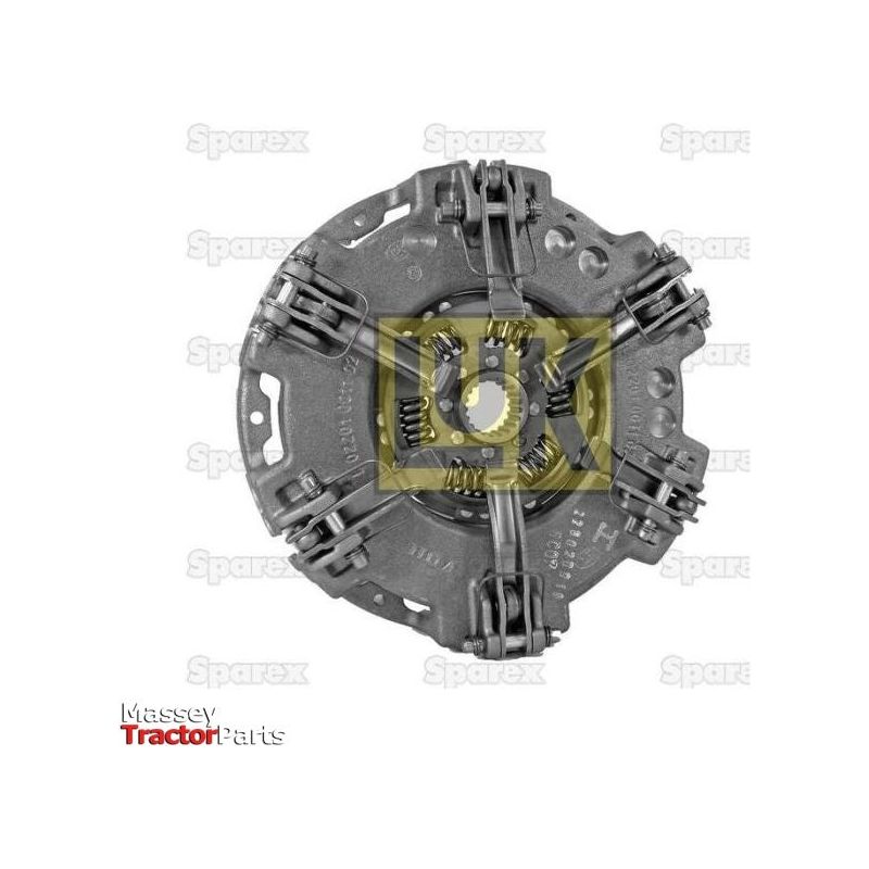 A Clutch Cover Assembly, model S.69206 by Sparex, is displayed against a white background. This 255mm Dual Cover ensures reliable performance for your agricultural needs.
